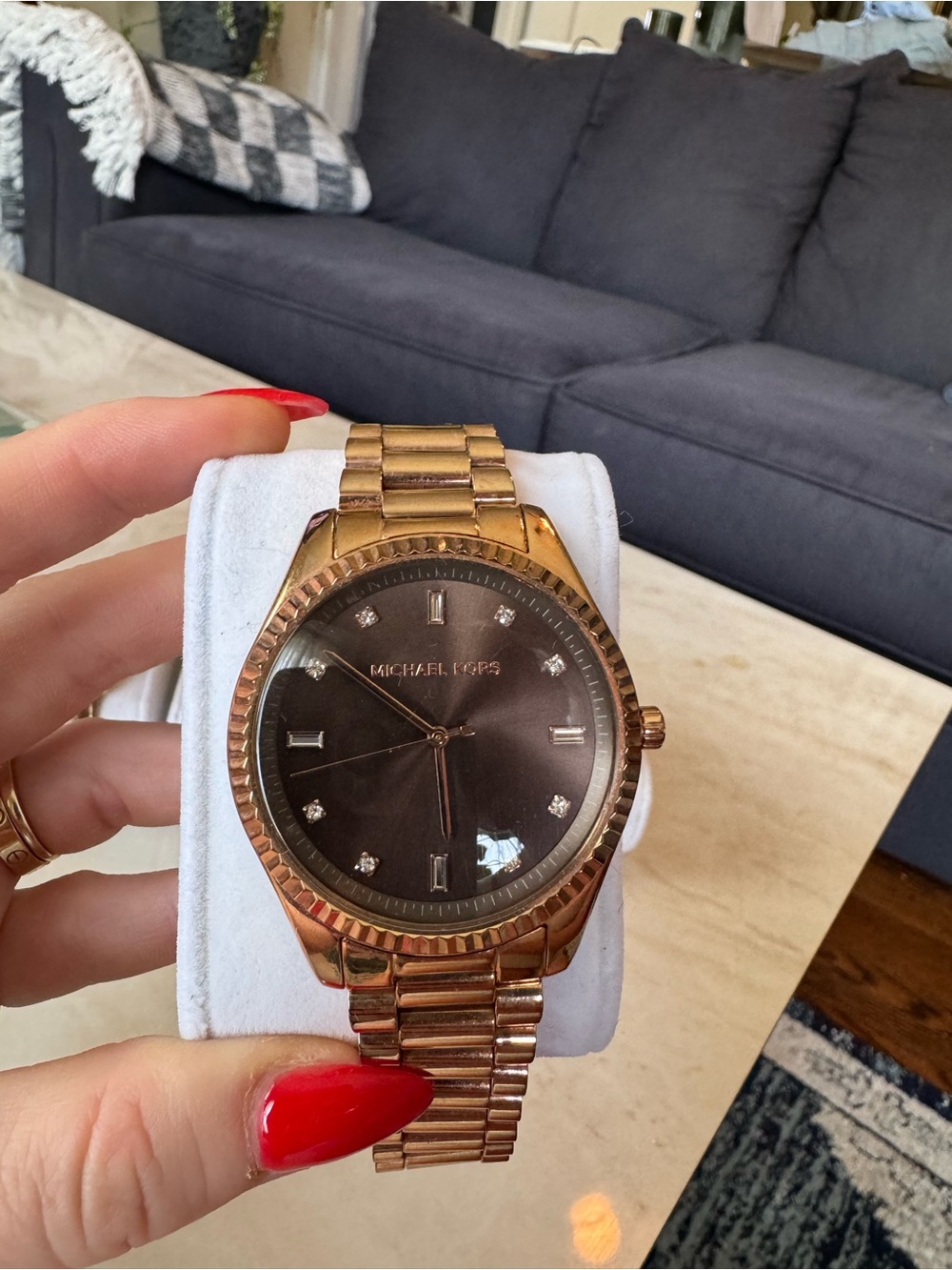 Michael Kors Rose Gold and Brown Dial Bracelet Watch